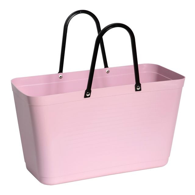 Large Dusty Pink Hinza Bag - Green Plastic