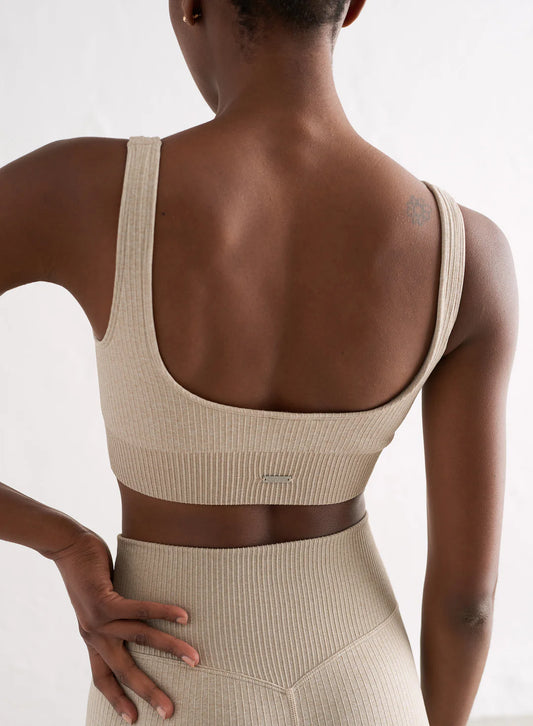 BEIGE RIBBED SEAMLESS