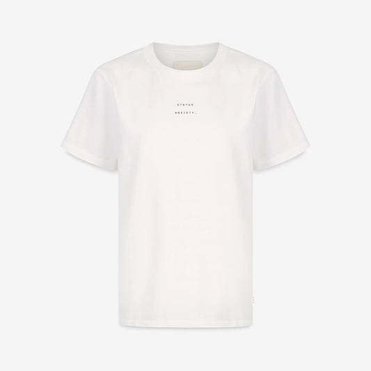 Status Anxiety - Feels Right Logo - Women's Tee / Off White