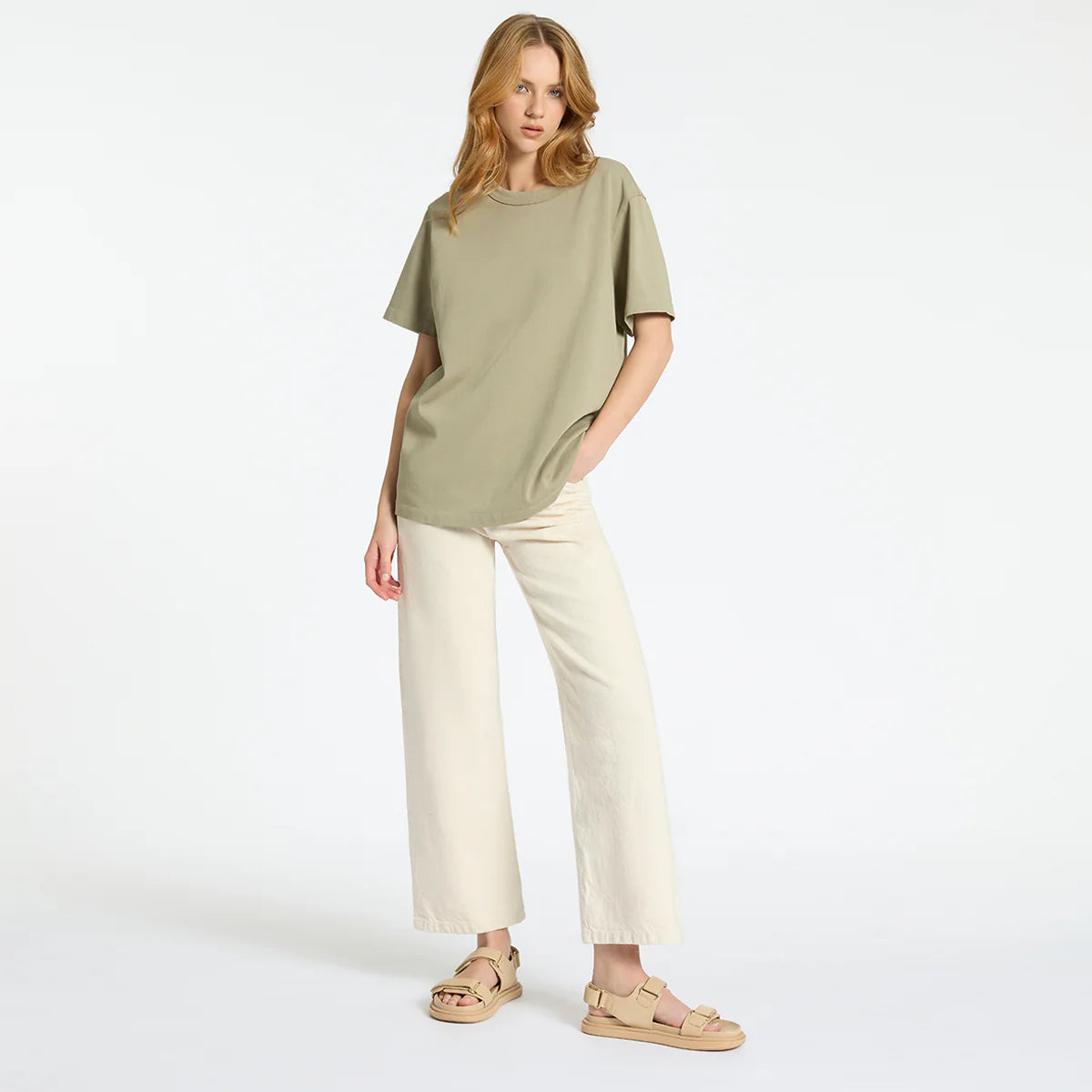 Status Anxiety - Feels Right - Women's Tee / Washed Sage